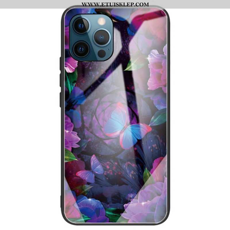 Etui do iPhone 14 Pro Max Motyle Ze Szkła Hartowanego